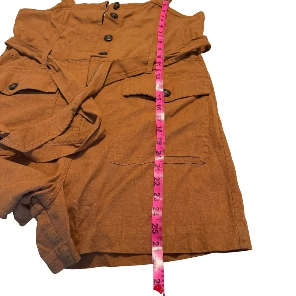 Habitual Brown Button-Front Romper - Picture 6 of 12